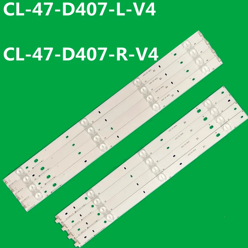 Tira de retroiluminação LED, CL-47-D407-L-V4 para 47PFL3188 47PFL3198H 47PFL5708/F7 47PFG4109/78, CL-47-D407-R-V4, Novo, 10 Conjunto