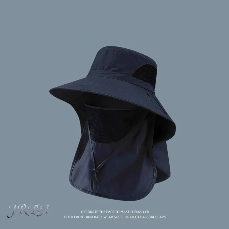 Sommer-Sonnenhüte mit UV-Schutz, Outdoor-Jagd- und Angelkappe für Herren und Damen, Wander- und Camping-Visor, Bucket Hat mit Nackenschutz, Fischerhut