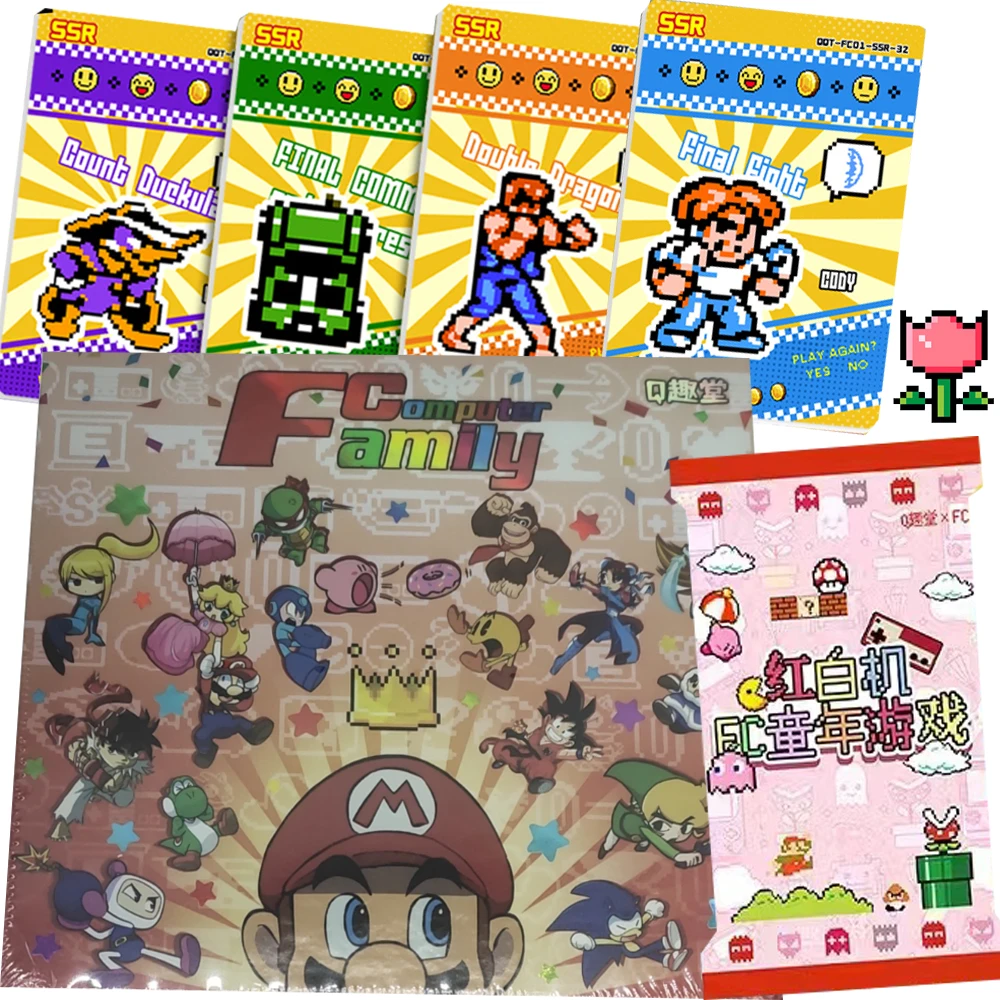 Wholesale Family Computer Childhood Games Cards  Anime Cartoon Characters Scene Nostalgic Transparent Card Children Hobby Gift