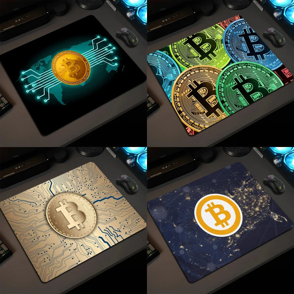 

B-Bitcoin Mouse Pad Cartoon Rubber Large Square Cool Mousepads 40x45cm Computer Office Keyboard Desktop Mats Gaming Accessories