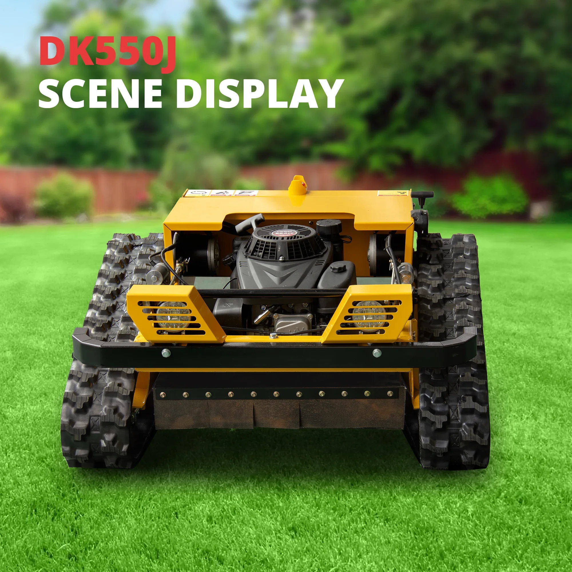 جزازة العشب RC شديدة التحمل مع سرعة 5 كم/ساعة، ومحرك 224 سي سي، وبداية ذكية عن بعد ووظيفة إيقاف الطوارئ