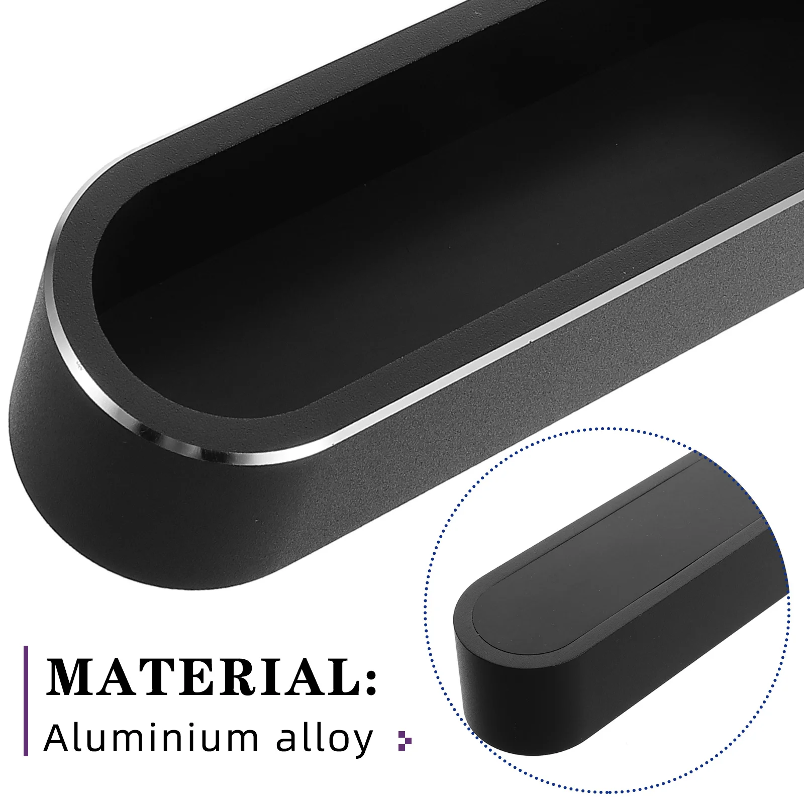 سبائك الألومنيوم حامل بطاقة الأعمال سعة كبيرة فتحة دقيقة مقاومة للخدش منظم سطح المكتب بطاقات متعددة معدنية #4