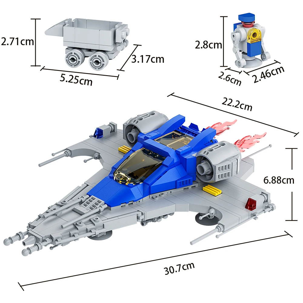 MOC Classic Spacecraft Bricks Model Classic Space Ship Discovery Building Blocks Galaxy Explorer Blocks Toys Gift