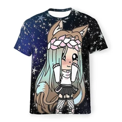 폴리에스테르 티셔츠 Gacha Life 독특한 옴므 얇은 티셔츠, 새로운 트렌드 탑