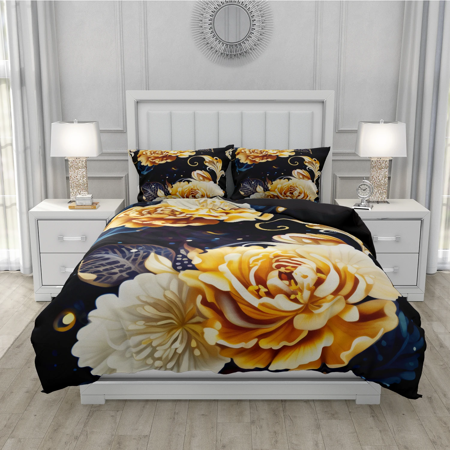 Orange Rose Bedding Set Qulit Cover 3d Floral duvet cover set Flower Comforter Cover Queen King Size Bed Linen 220x240 200x200