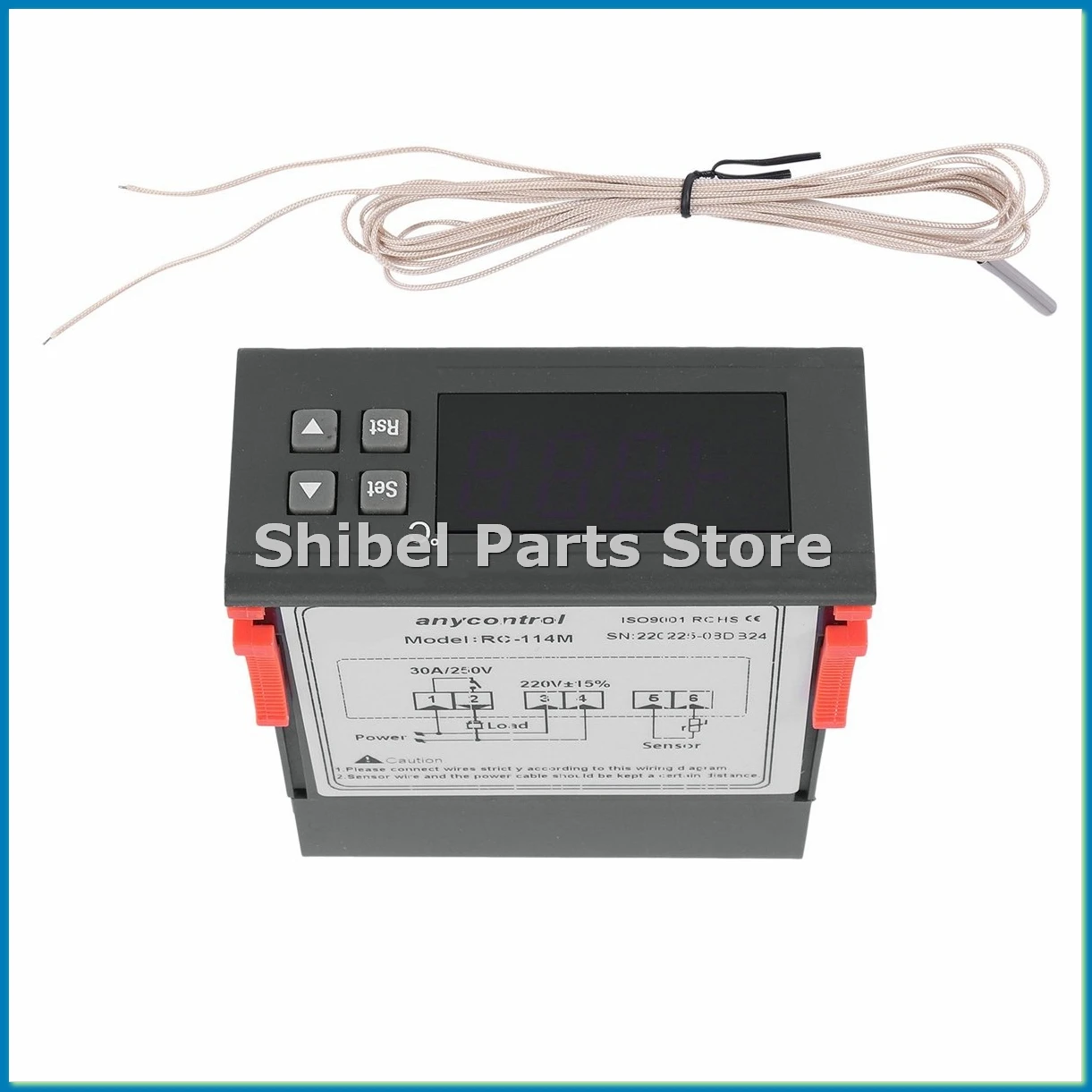 

Цифровой регулятор температуры 220 В/30 А, Rc-114M, релейный выход термостата-30 ~ 300 градусов с датчиком-A79U