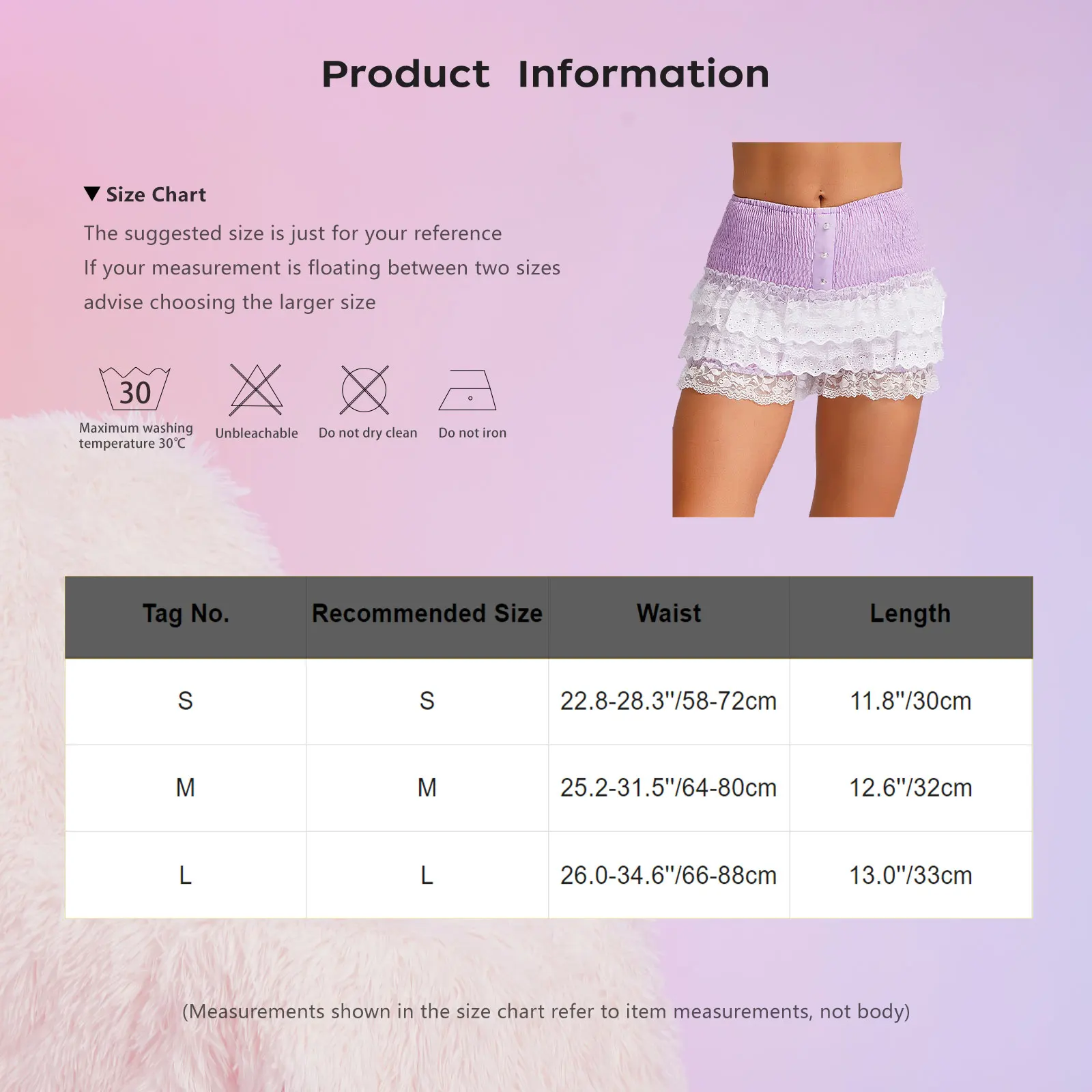 Women's Sweet Lace Lolita Kawaii Lace Mini Shorts High Waist Tiered Design with Pearl Beads Pajamas Short Summer Casual Outfits