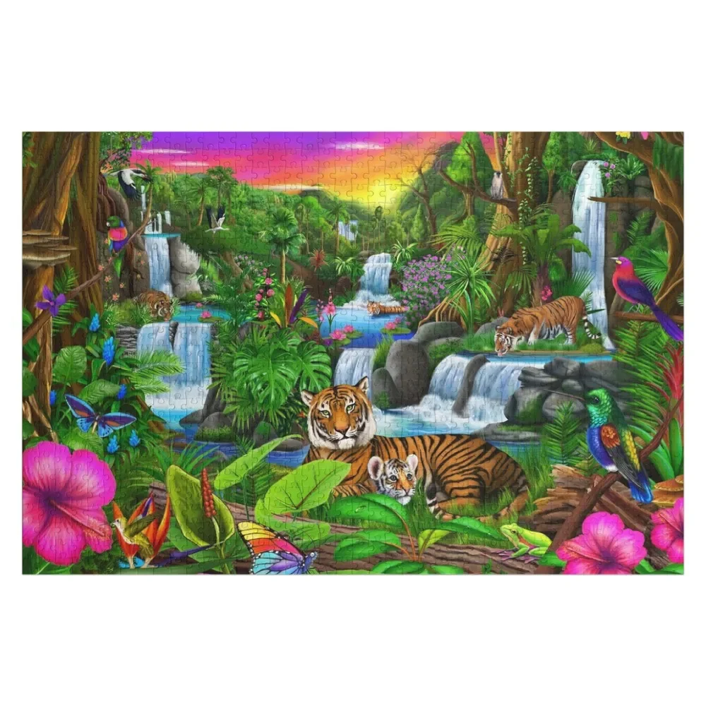 

Tiger's Tropical Domain Jigsaw Puzzle Customizable Gift Personalised Toys Puzzle