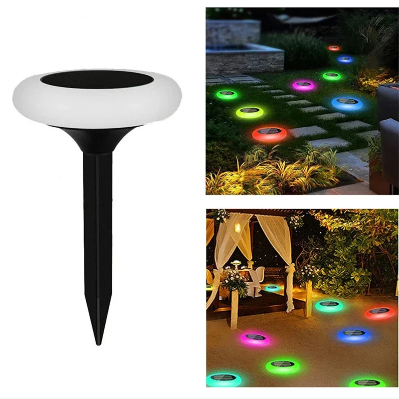 Outdoor LED Solar Ground Lights, Paisagem impermeável, Pathway, Floor, Under Spot Lamp, Decoração Iluminação