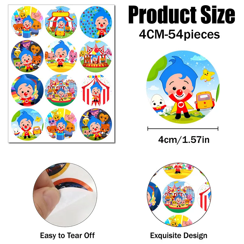 Cartoon-Clown-Thema, leuchtend bunte Geschenk-Einwegteller, -becher, -ballons, -banner für Geburtstagsfeier-Dekorationsset – Detail 17