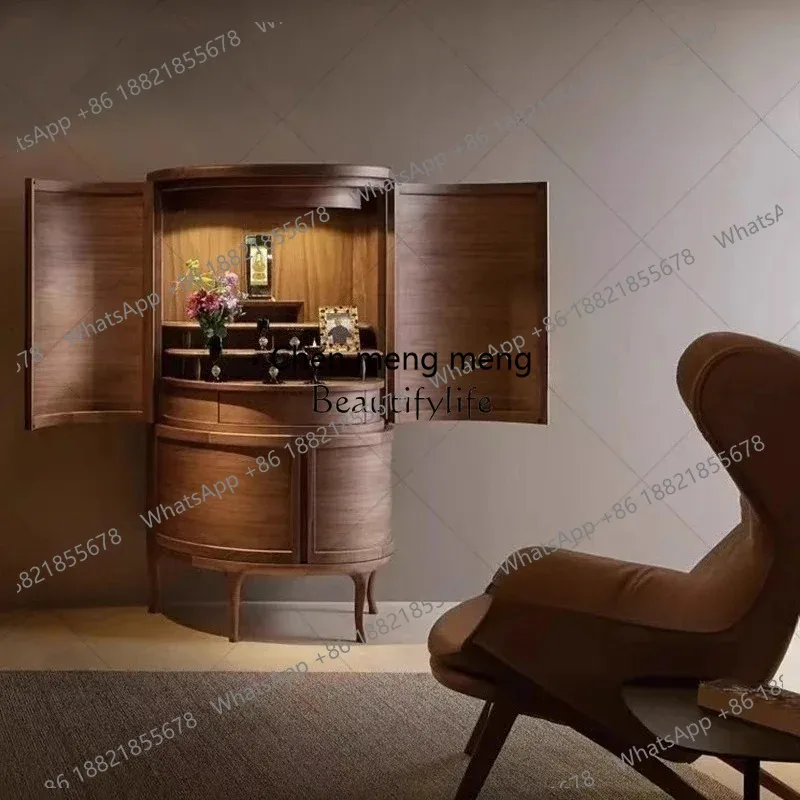 

Italian light luxury solid wood shrine offering table shrine stand cabinet incense case Guanyin Buddha statue offering table