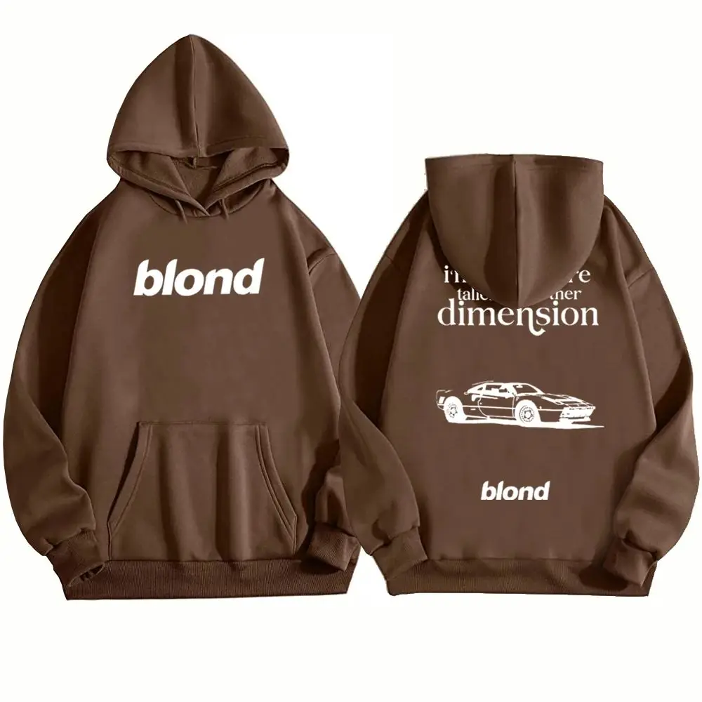 Frank Ocean Blonde Album Hoodie Frank Ocean White Ferrari Music Ladies Harajuku Long Sleeve Sweatshirt Unisex