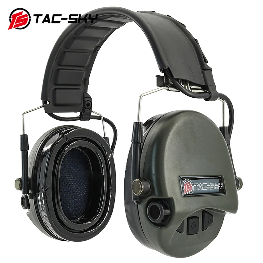 TEASORDIN-Tactical Shooting Headphones, redução de ruído Headset, proteção anti-ruído ouvido, Airsoft Hunting Headphones, novo, TAC-SKY