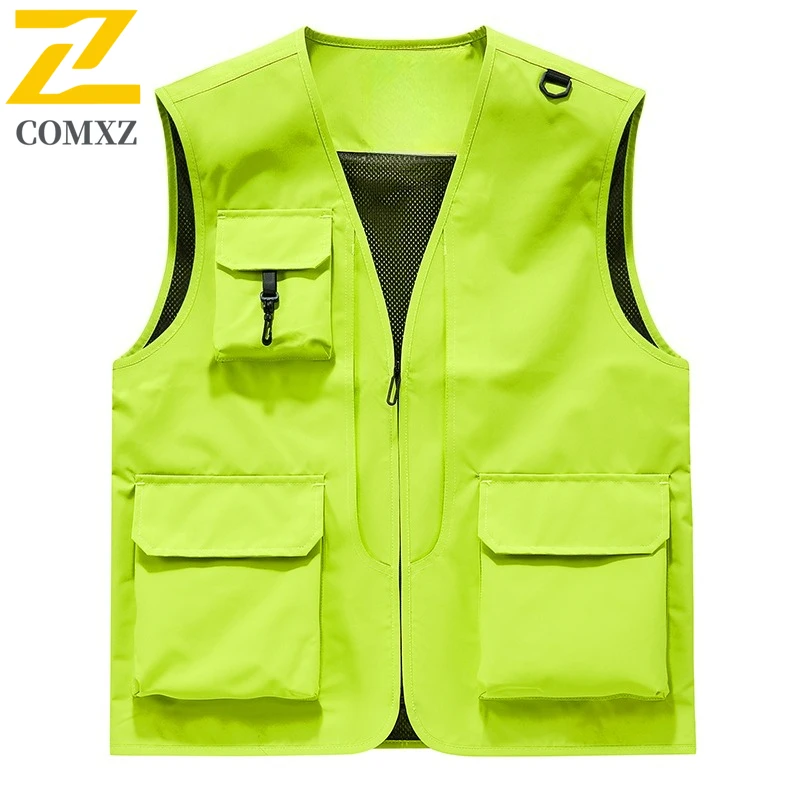 

Спецодежда, жилет для фотосъемки, 2025 г., сетчатый жилет с несколькими карманами, уличный походный жилет для кемпинга, приключений, легкая повседневная одежда, жилет