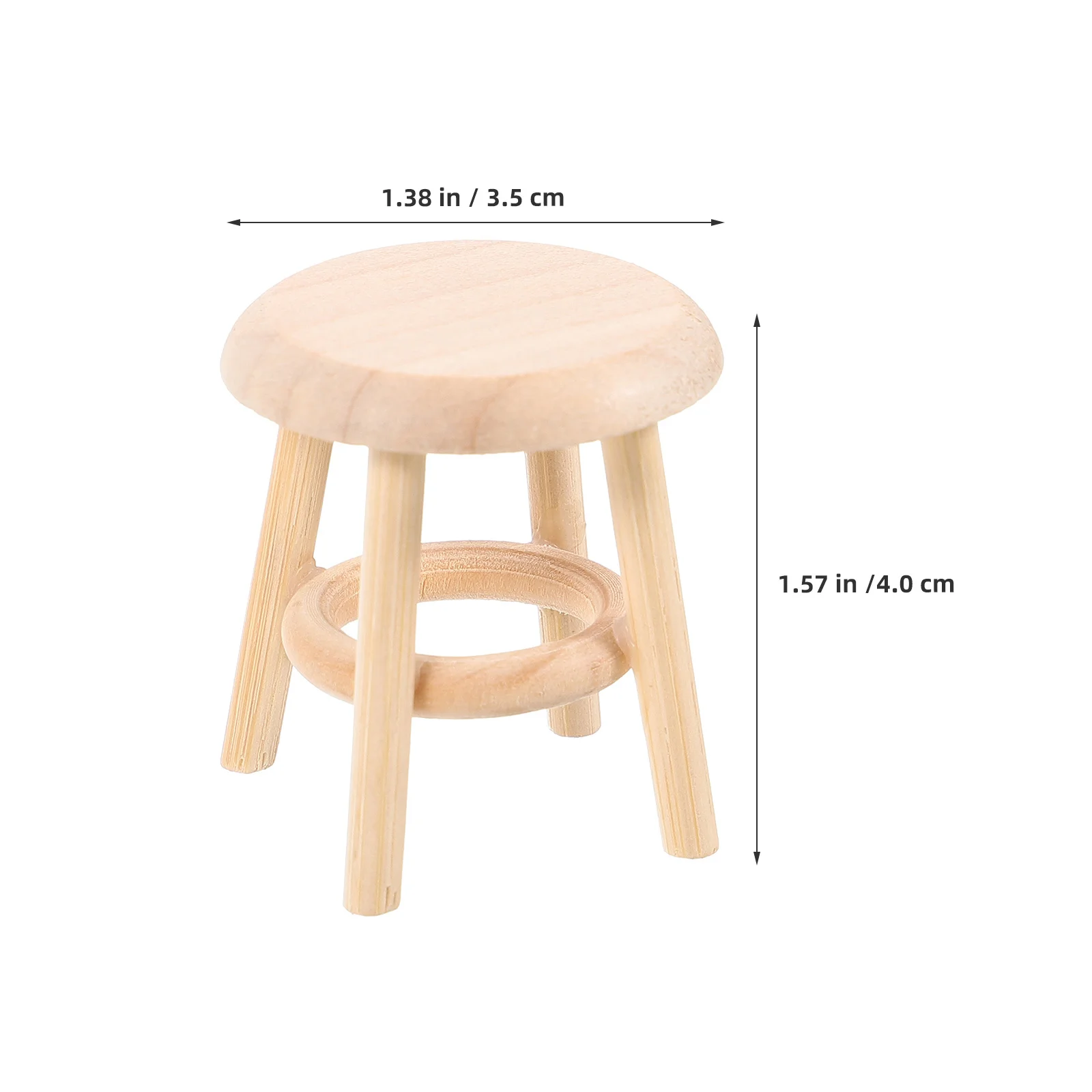 2 قطعة كرسي صغير مصنوع يدويًا من الخشب خفيف الوزن لمجموعة إكسسوارات بيت الدمى كرسي خشبي صغير