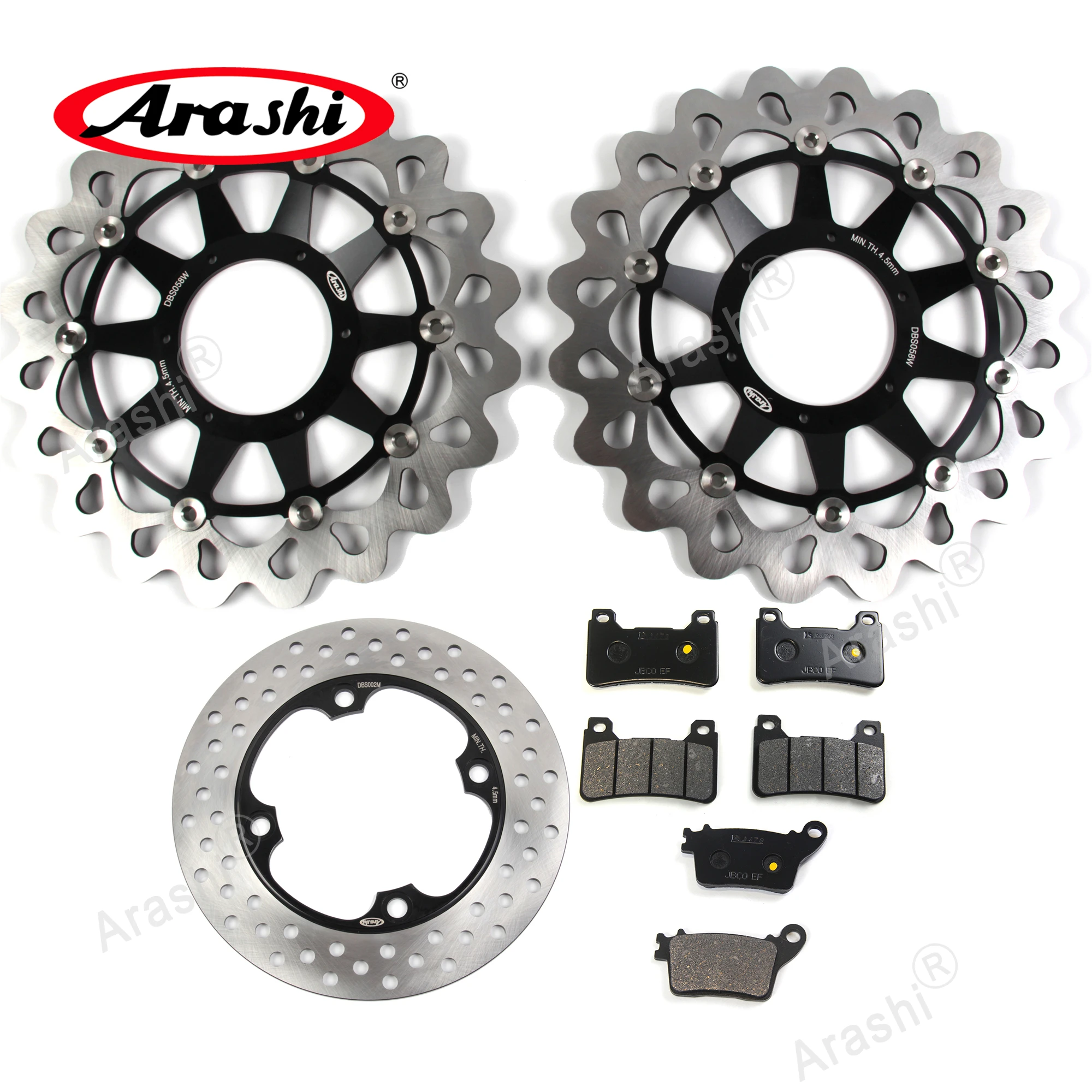 Arashi CNC Front Rear Brake Disc Rotors Brake Pad Set For HONDA CBR1000RR 2008 - 2015 CBR 1000 RR 2009 2010 2011 2012 2013 2014