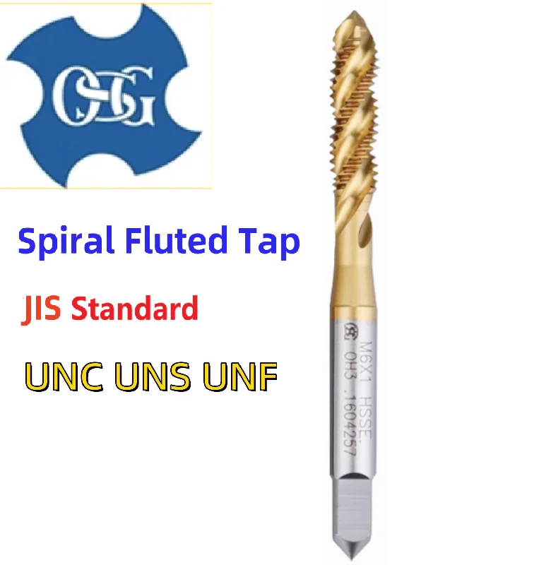 1PCS HSSE American Fine UNF UNS UNEF 3/16 1/4 Spiral Flute Spiral Flute Pointed Tap NanoCoated  Machine Screw Tap