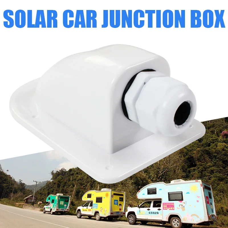 RV Solar Car Junction Box Cable Entry Gland Box Roof Wire Entry Cable Connector Holder Dual Hole