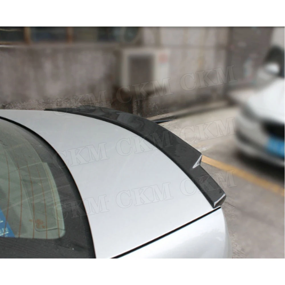 

CKMUUER Carbon Fiber Rear Boot Spoiler Trunk Trim Wings Body Kits Trims for Mercedes Benz W204 C300 C63 AMG Sedan 2007-2014