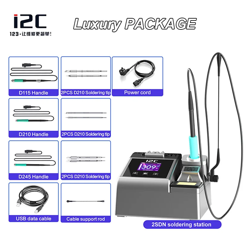 

i2C 2SDN LCD Display Soldering Station for Mobile Phone Welding Repair Intelligent Smart Sleep Fast Heating Up Rework Station