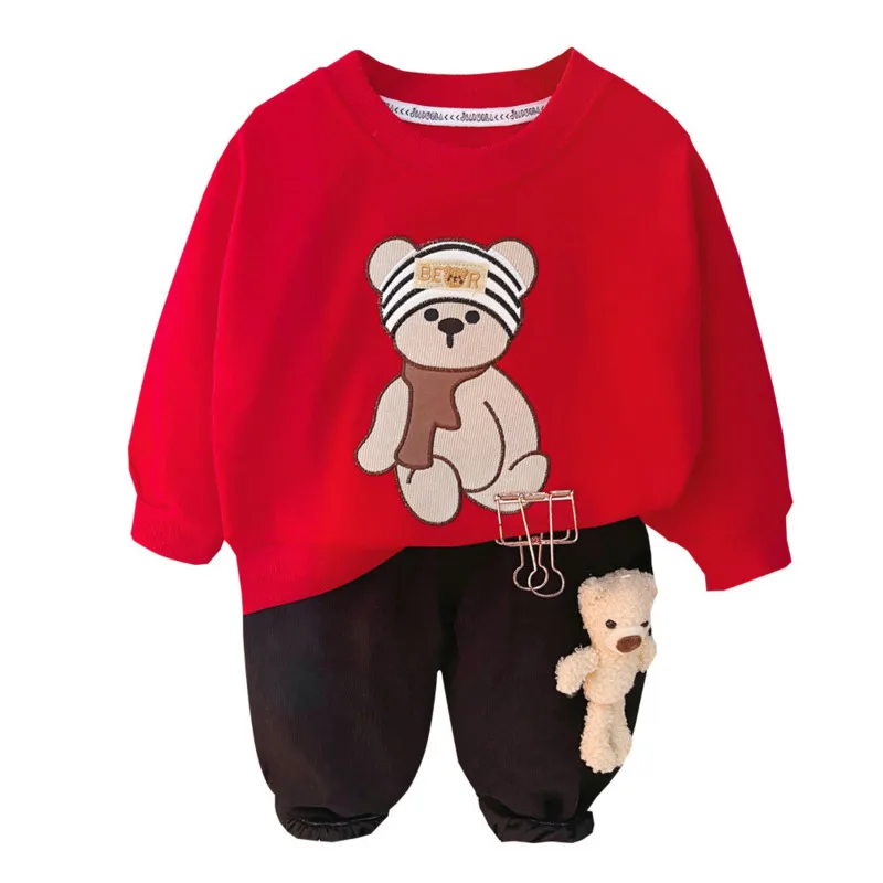 

New Spring Autumn Kids Boys Outfits Baby Girl Clothes Children T-Shirt Pants 2Pcs/Sets Toddler Casual Costume Infant Tracksuits