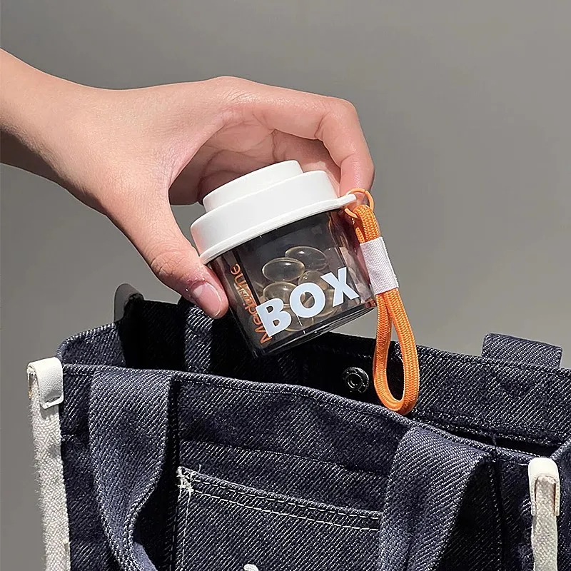 

Маленькая коробка для таблеток, органайзер для таблеток для путешествий, 4 отделения для бутылок с таблетками, подходит для карманов, органайзер для таблеток для сумок, футляр для таблеток для путешествий