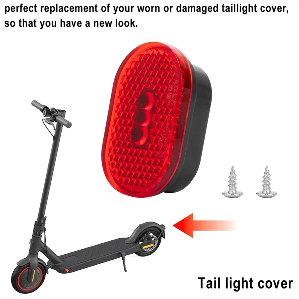 (ABHW) Taillights Led Rear Fender Lampshade Brake Rear Lamp Shade for Xiaomi Pro 2 Mi3 Electric Scooter Stoplight Brake Lights