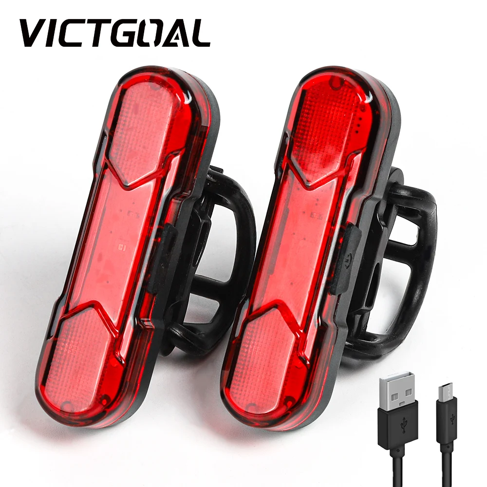 2PCS Bicycle Light USB Seatpost Rear Lamp Waterproof LED Light Tail Flashlight MTB Road Electric Bike Safety Cycling Accessories