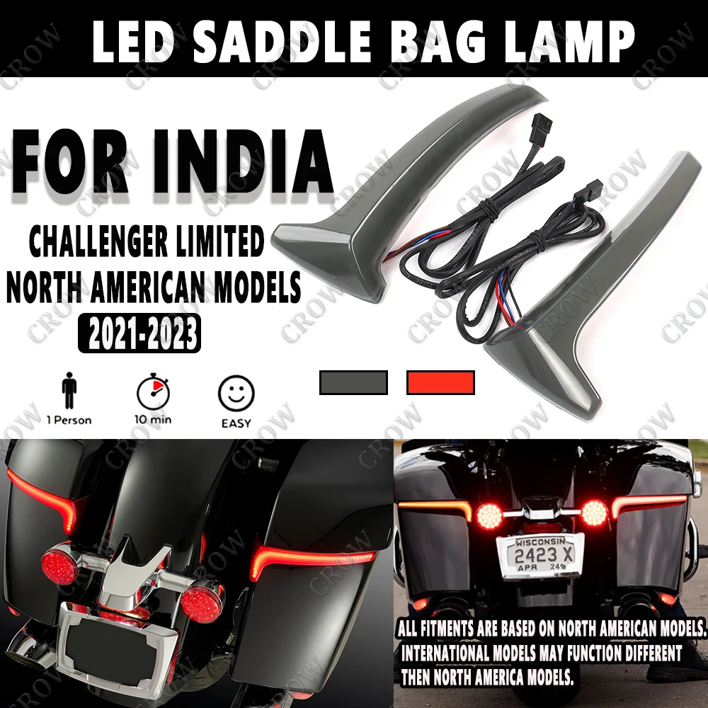 New Motorcycle Accessories LED Saddle Bag Lights Turn Signal Lights  For India North American Models Roadmaster Models2021-2023