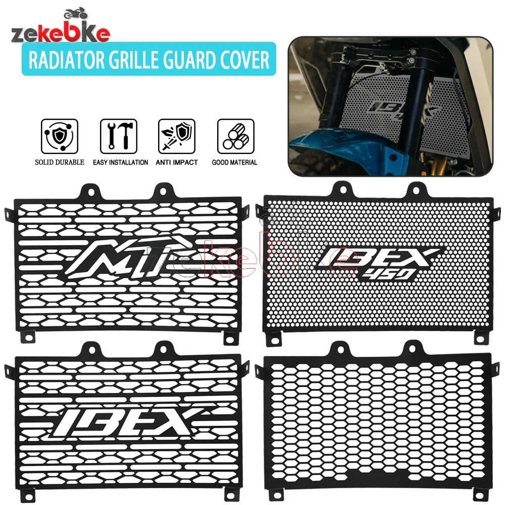 For CFMOTO 450MT MT450 IBEX450 2024-2026 - Aluminum Motorcycle Radiator Grille Guard - Off-Road Anti-Impact Water Tank Protector