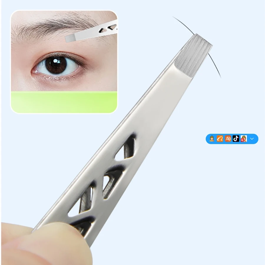 Multifunctional 4 pcs Eyebrow Tweezers Inclined Stainless Steel Hair Removal Clip Eyelash Extension Tweezers Cosmetic Tool