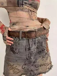 Retro Belt Ladies New Brown Jeans Belt With Korean Version Of The Belt Ins High-End Fashion