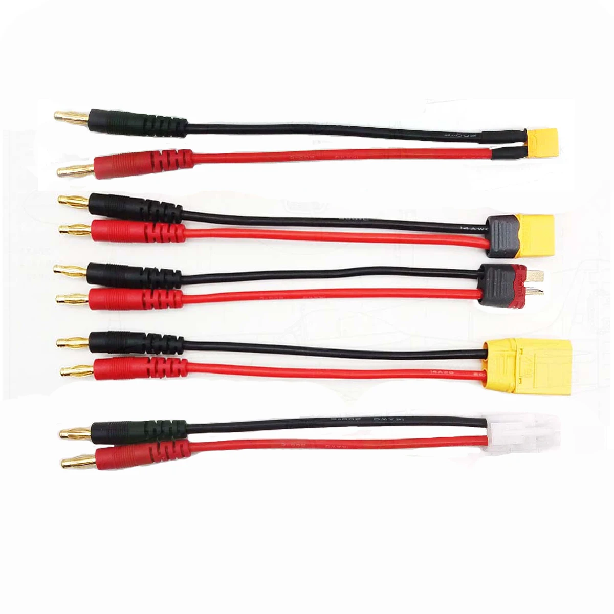 Imax Gods-Câble en silicone pour batterie Lipo RC, ligne de charge, gels, prise vers prise T, EC3, EC5, compte 30, compte 60, compte 90, 17cm, 4.0mm