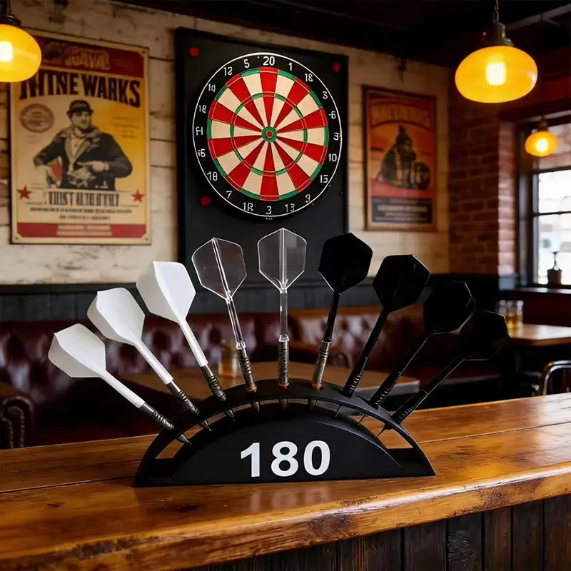 

Full-Built 3D Printed Dart Stand, Heavy Duty Steel Soft-Tipped Dart Holder, Compact Space-Savings Tabletop Dart Organizer Rack.