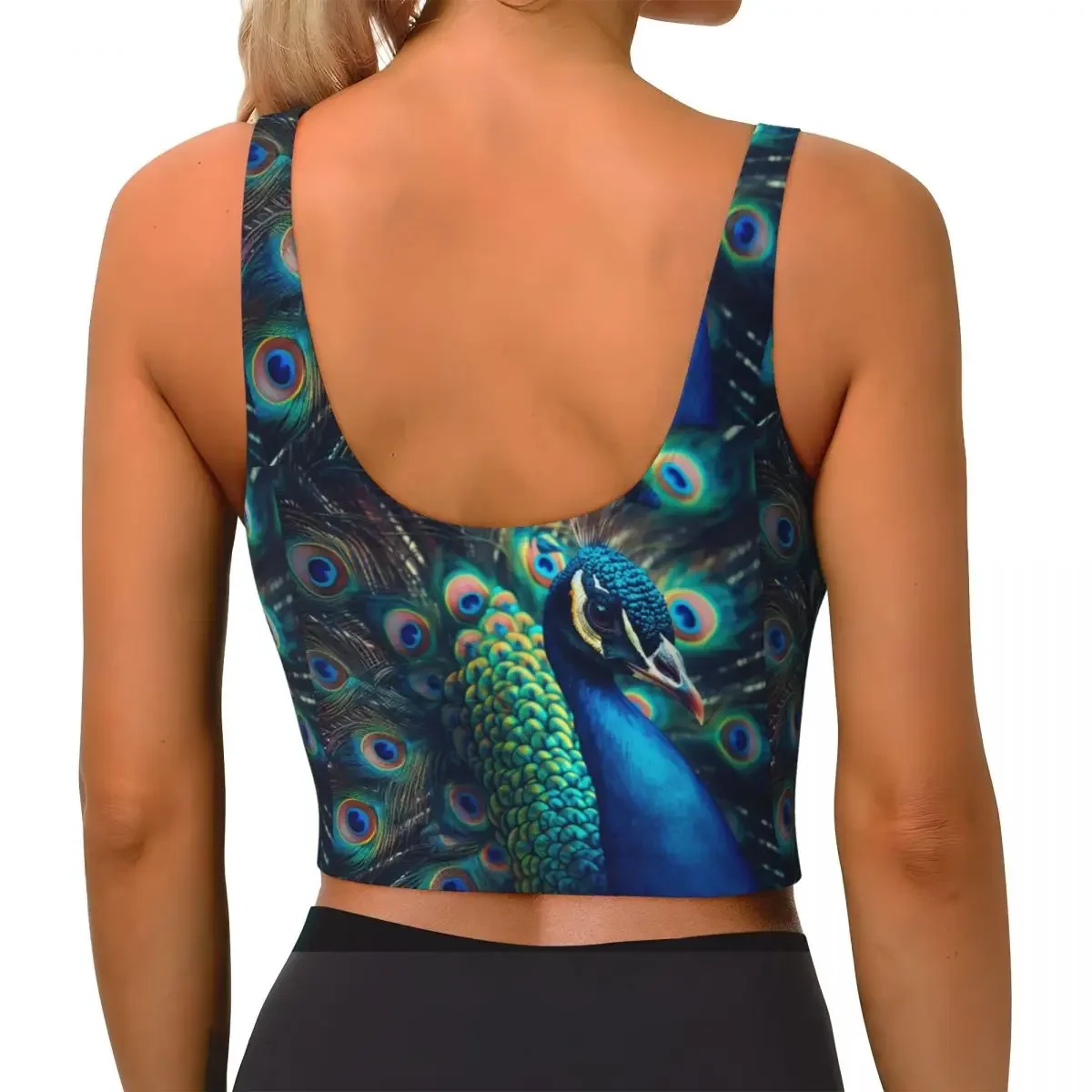 Paon Tops basiques femmes Samba Sexy col en v Yoga Fitness hauts de sport