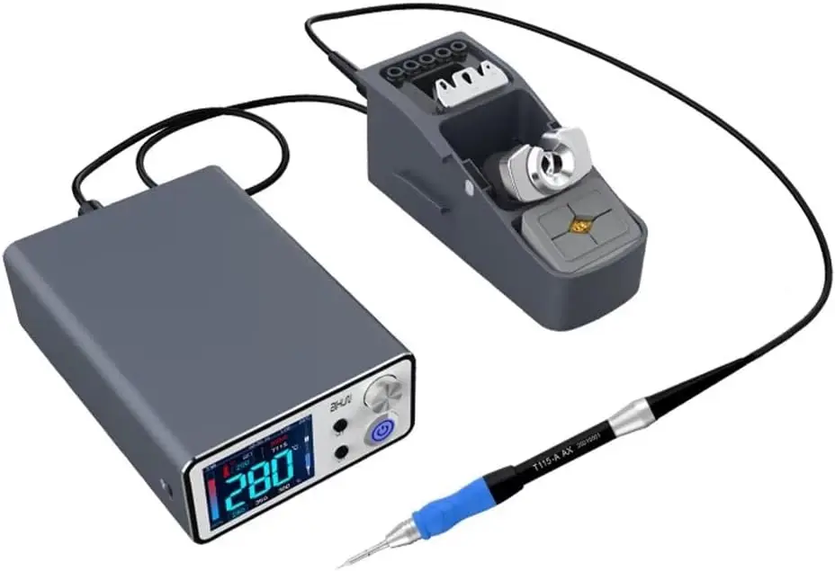AiXun T3B 96W Micro Soldering Station with T210 and T115 Handle for DIY Hobbyists, 3/6 Tips