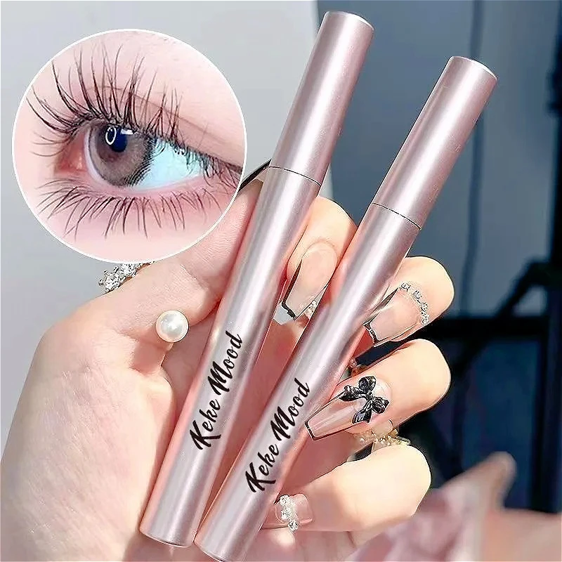 Silk fiber matte eye black superfine brush eyelash extension waterproof quick dry brown black mascara curling cream