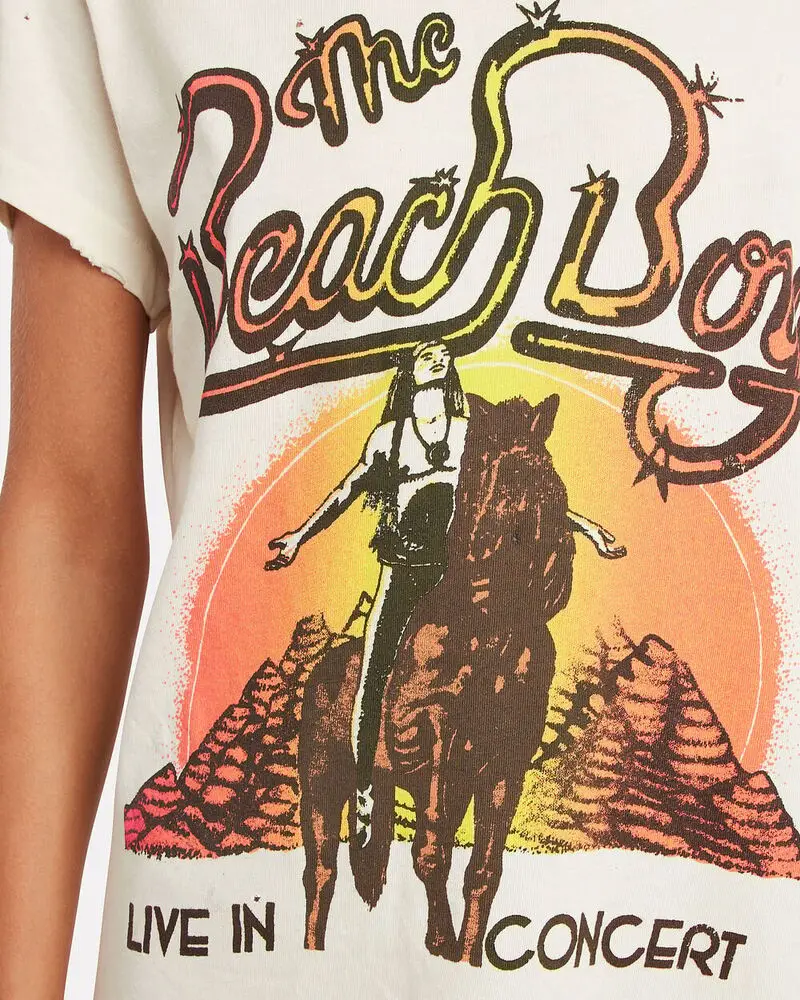 Reprint The Beach Boys band black T shirt Live In Concert tee NH13264