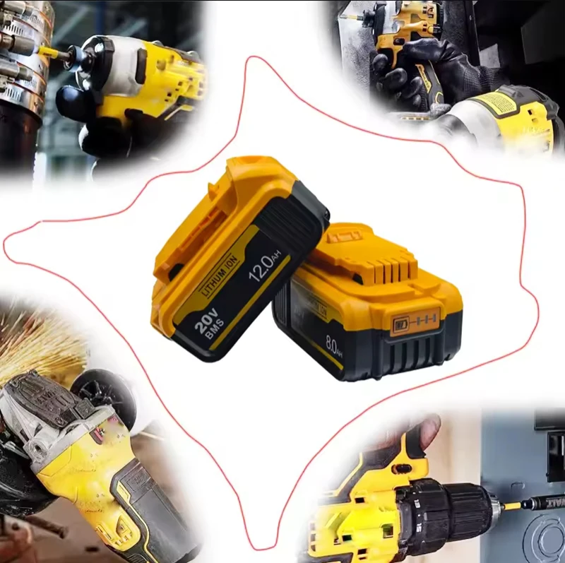 FOR DEWALT 20V MAX 6Ah 12Ah Lithium Ion Battery DCB203 DCB205 DCB206 Replacement Battery For DEWALT Tools