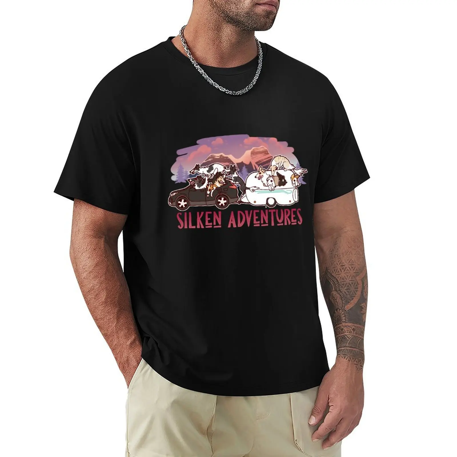 Silken Adventures T-Shirt Casual Trendy Short Sleeve T-Shirt