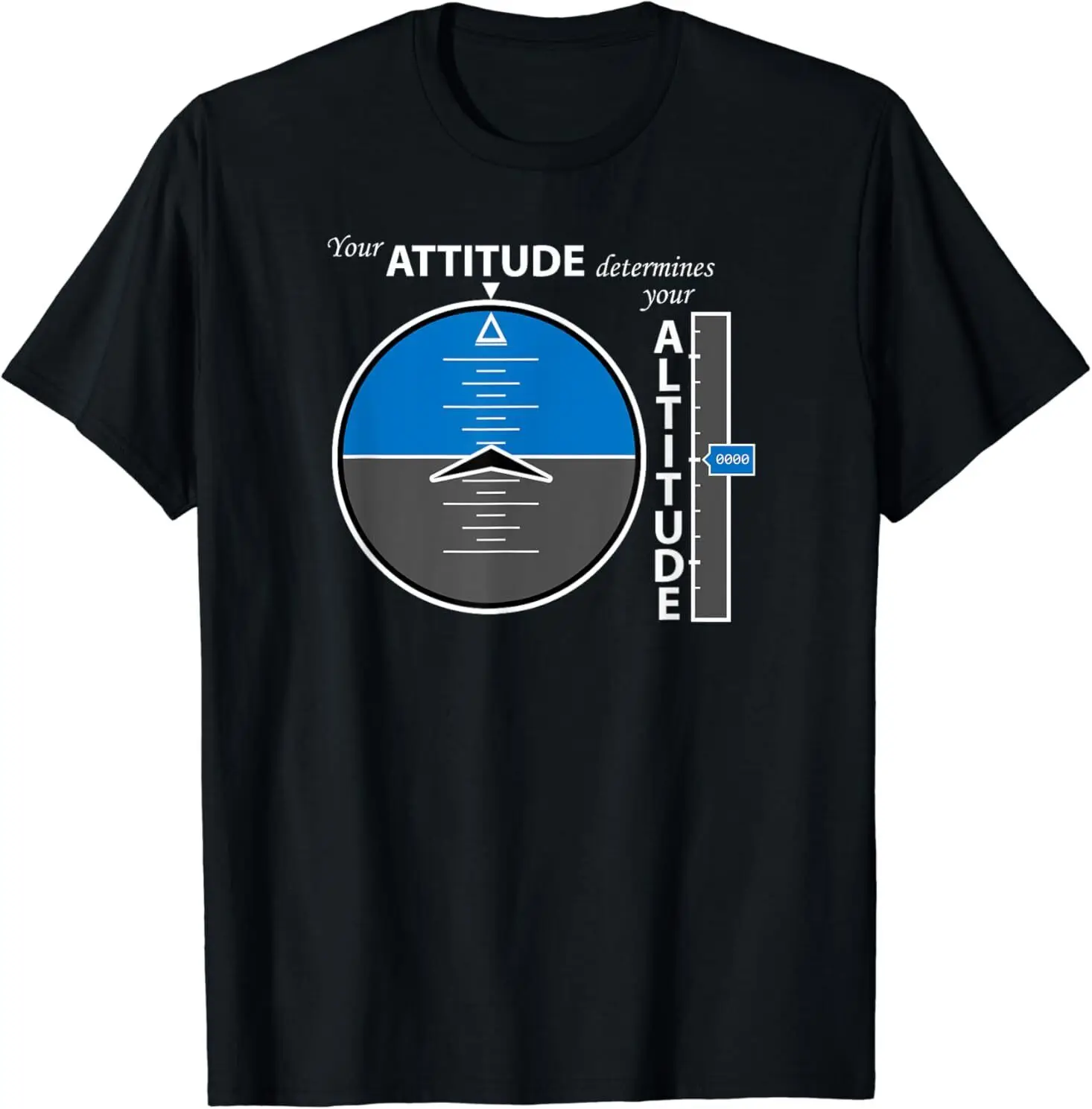 NEW Attitude Altitude Aviation T-shirt with a positive message T-Shirt S-3XL