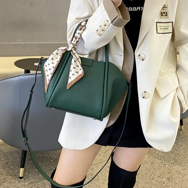 YANATARI Genuine leather handbag leather bag minimalist Crossbody bag women female luxury bag shoulder bag cowhide Vintage Bag