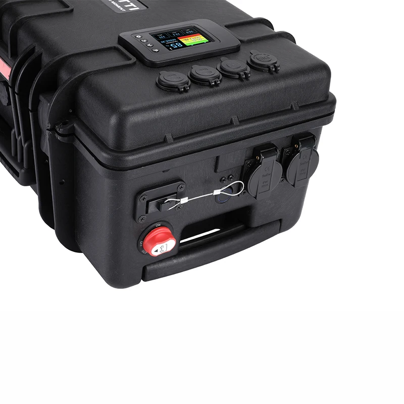 700W-2000W Portable LiFePO4 Solar Power Station Trolley Design RV Boat Marine Outdoor Emergency Backup Generator