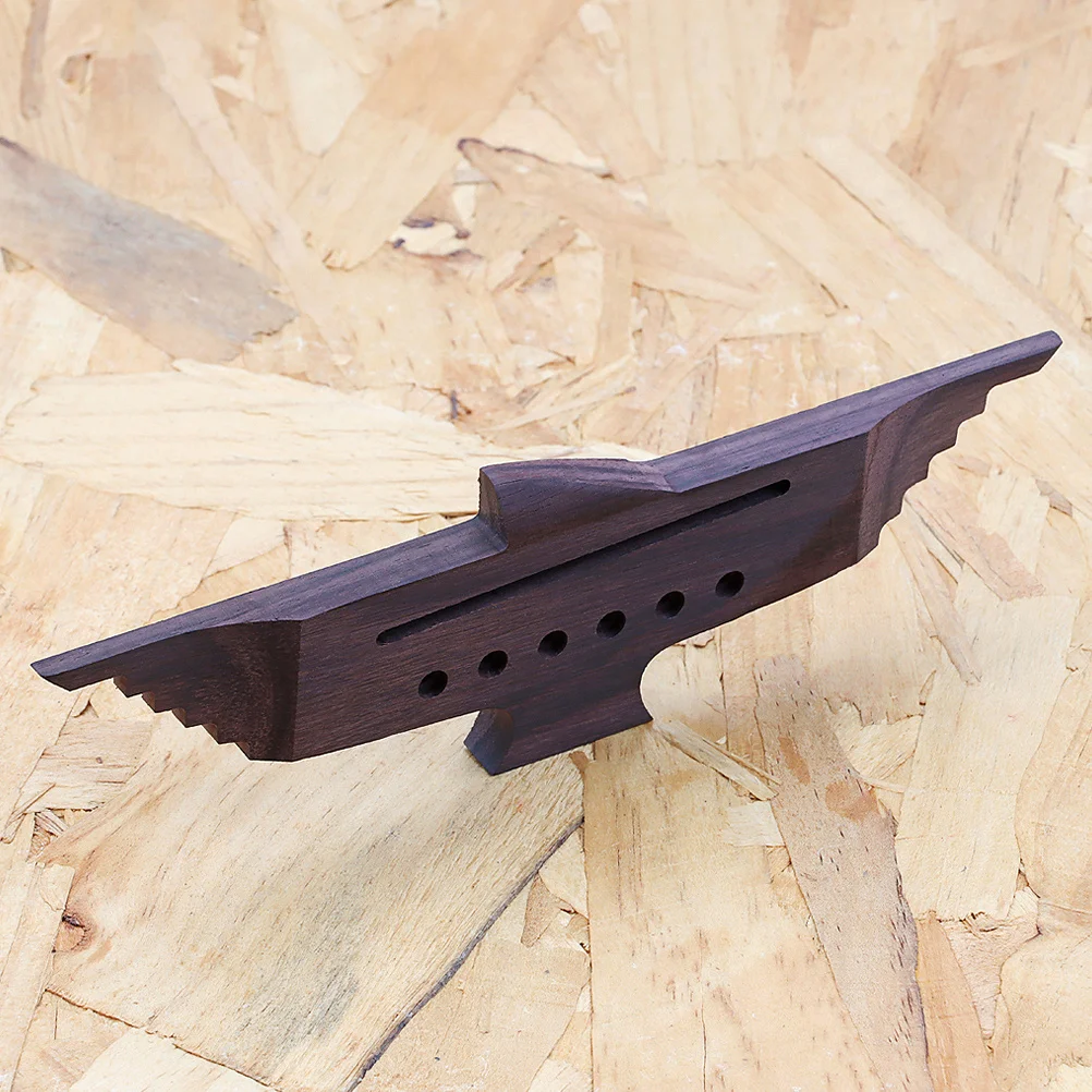 

6 String Swallow-Shaped Guitar Bridge Wooden Acoustic Replacement Part Smooth Flat Bottom Guitar String Accessory Musical