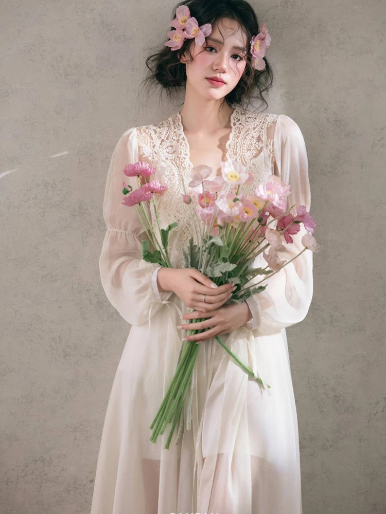 

Новинка 2026: Винтажный костюм для фотосессий в стиле масляной живописи, весенний, с цветочным мотивом, для создания атмосферы, для девочек, для художественных портретов