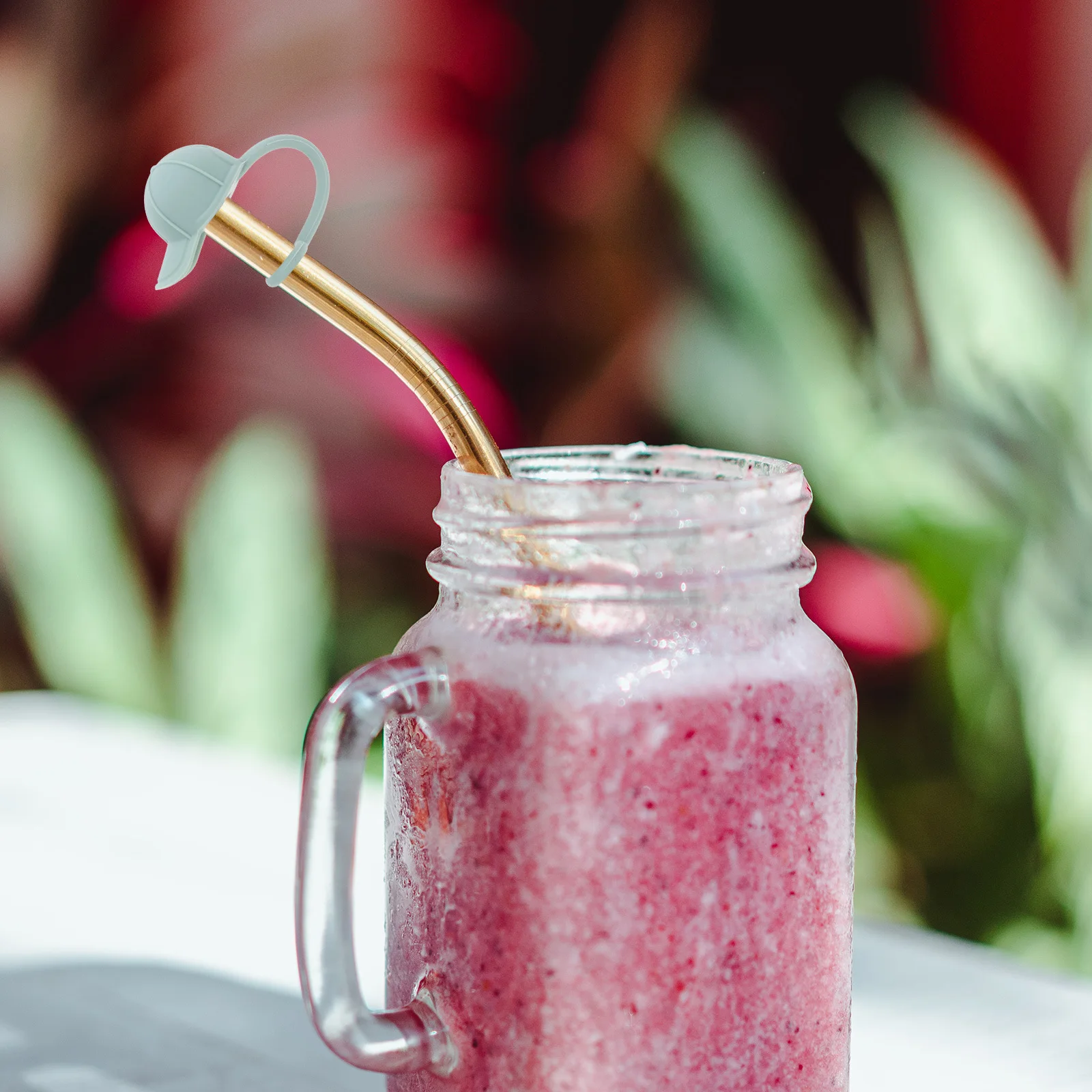 

6Pcs Straw Tips Caps Silicone Reusable Dustproof Plug for Drinking Straws Tight Fit Protector Cover Modern Tumbler Accessory