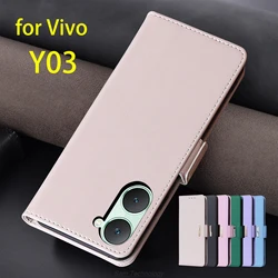 Magnetic buckle Leather Case for Vivo Y03 Y 03 6.56