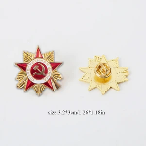 Penghargaan Lencana Ordo Kemenangan Soviet Replika Medali CCCP Pin Kerah Lambang Bintang Merah Hadiah Koleksi Patriot Pria 8 pin cc penjualan terbaik - №