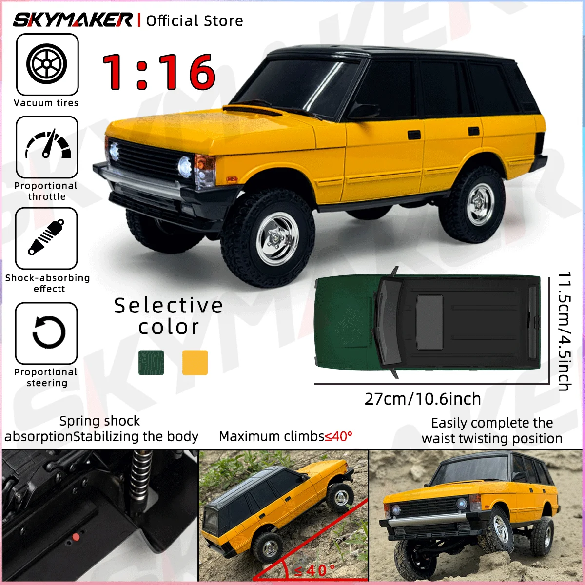 

LDRC LD18401 RC Car 1/18 Off-road 4WD Drive High-strength Full Proportional Throttle Climbing RC Remote Car Toys for Children