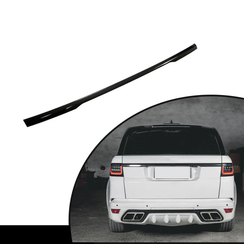 For 2014-2020 Land Rover Range Rover L494 Sport Utility 4-Door Carbon Fiber Rear Door Wing Spoiler Trim Moulding Cover